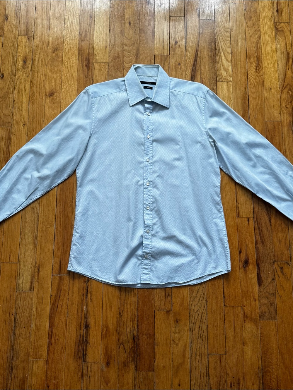 Gucci Light Blue Long-Sleeve Dress Shirt